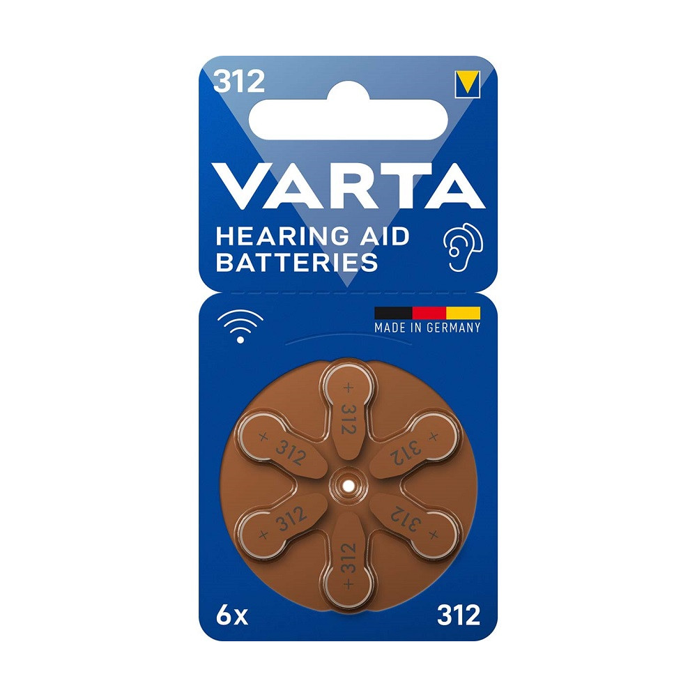 Confezione batterie PR312 Varta 24607 101 416 6pz zinco aria