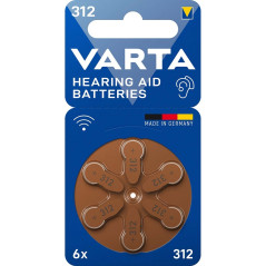 Confezione batterie PR312 Varta 24607 101 416 6pz zinco aria