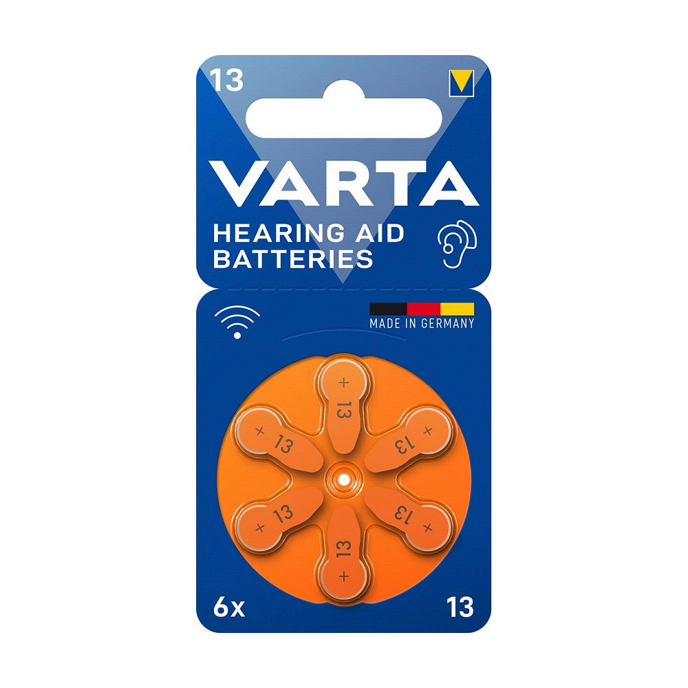 Confezione batterie PR13 Varta 6pz zinco aria 24606 101 416