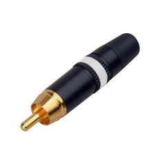 White Golden RCA Plug Rean NYS3739