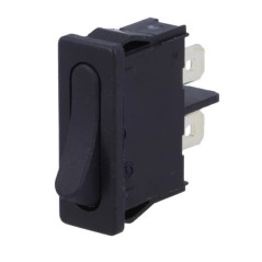 Slim black rectangular ON-OFF rocker switch