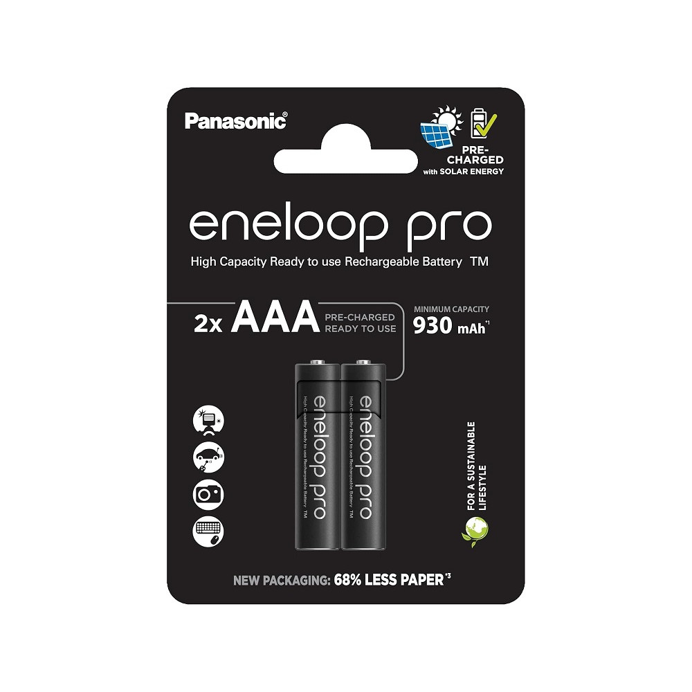 Batteria Eneloop PRO AAA ricaricabile 1.2V 0.93A BK-4HCDE/2CP