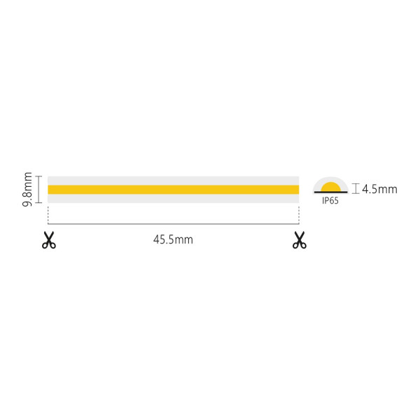 COB LED strip 220V natural white 5m kit IP65