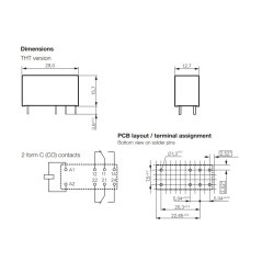 Relay 24V 8A 2 Schrack Exchanges RT424024