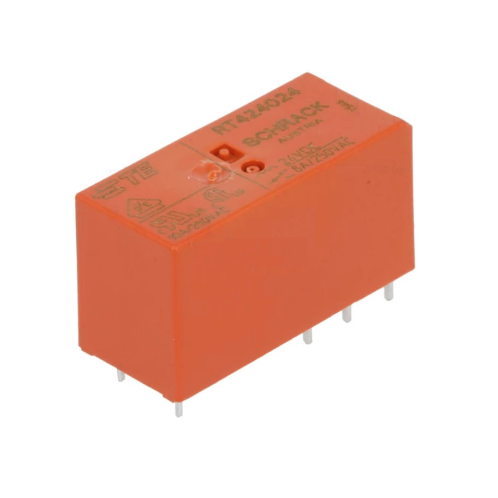 Relay 24V 8A 2 Schrack Exchanges RT424024