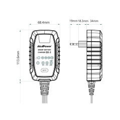 Caricabatterie professionale 6-12V per piombo SX3