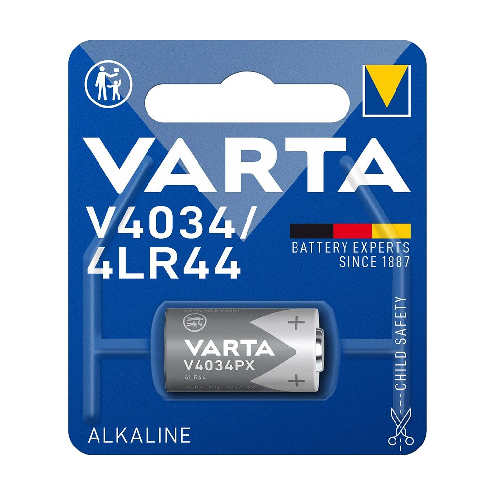 Alkaline battery 4LR44 6V Varta 4034101401