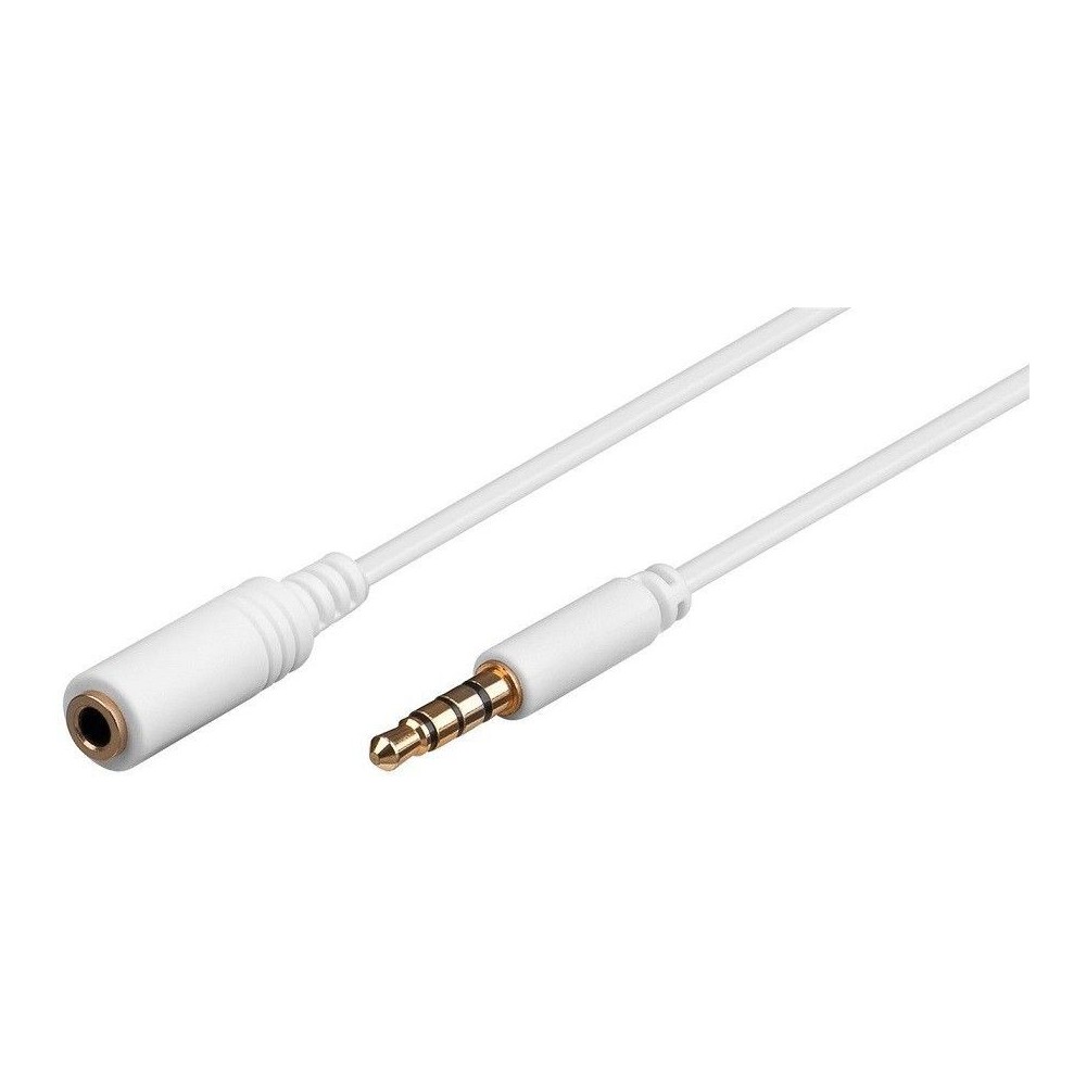 Extension cable 1 JACK 3.5mm - 1 JACK 3.5mm 4 poles 2mt