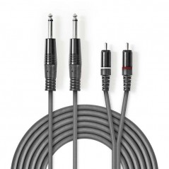 Cavo audio 2 RCA M - 2 JACK 6.3mm 5mt