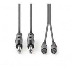 Cavo audio 2 RCA M - 2 JACK 6.3mm 5mt