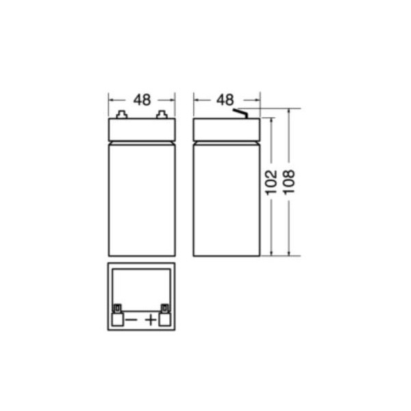 Lead acid battery 4V 4A