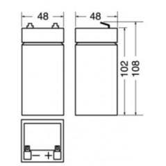 Lead acid battery 4V 4A