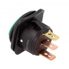 Interruttore a bascula IP65 verde 12V