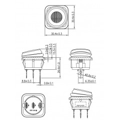 Interruttore a bascula IP65 verde 12V