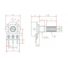 Potenziometro 1K ohm lineare metallico Ceb - 2