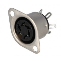 DIN 5-pole 240° panel socket