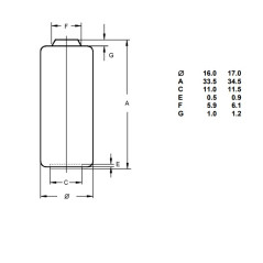 CR123A Batteria litio 3V Varta industriale